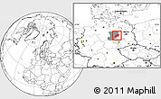 Blank Location Map of Jerichower Land, highlighted parent region, highlighted grandparent region