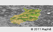 Satellite Panoramic Map of Jerichower Land, desaturated