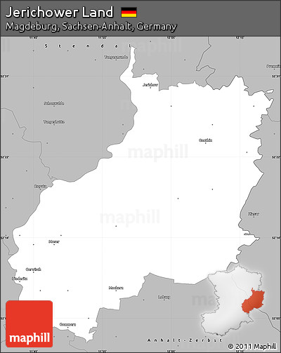 Gray Simple Map of Jerichower Land