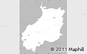 Gray Simple Map of Jerichower Land, single color outside