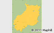 Savanna Style Simple Map of Jerichower Land, single color outside