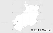 Silver Style Simple Map of Jerichower Land, single color outside