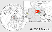 Blank Location Map of Magdeburg, highlighted country, highlighted parent region