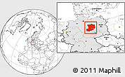 Blank Location Map of Magdeburg, highlighted country