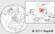 Blank Location Map of Magdeburg, highlighted parent region, within the entire country