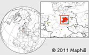 Blank Location Map of Magdeburg, highlighted parent region