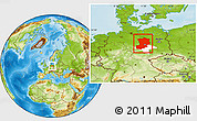 Physical Location Map of Magdeburg, highlighted parent region