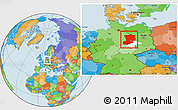 Political Location Map of Magdeburg, highlighted parent region