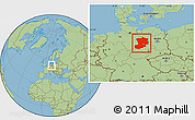 Savanna Style Location Map of Magdeburg