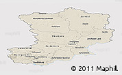 Shaded Relief Panoramic Map of Magdeburg, single color outside