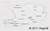 Silver Style Panoramic Map of Magdeburg, single color outside