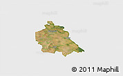 Satellite 3D Map of Schönebeck, single color outside