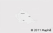 Silver Style 3D Map of Schönebeck, single color outside