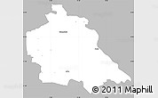 Gray Simple Map of Schönebeck, single color outside