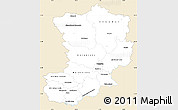 Classic Style Simple Map of Magdeburg, single color outside