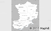 Gray Simple Map of Magdeburg, single color outside