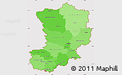 Political Shades Simple Map of Magdeburg, cropped outside