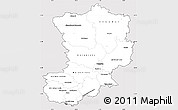 Silver Style Simple Map of Magdeburg, cropped outside