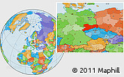 Political Location Map of Sachsen