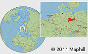 Savanna Style Location Map of Sachsen, within the entire country