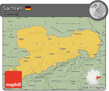 Savanna Style Map of Sachsen