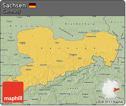 Savanna Style Map of Sachsen