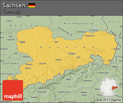 Savanna Style Map of Sachsen