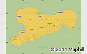 Savanna Style Map of Sachsen, single color outside