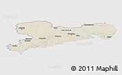 Shaded Relief Panoramic Map of Sachsen, single color outside