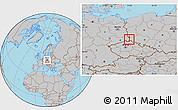 Gray Location Map of Görlitz