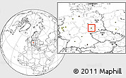 Blank Location Map of Leipzig