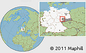Savanna Style Location Map of Leipzig, highlighted country, highlighted grandparent region