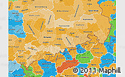 Political Shades Map of Sachsen