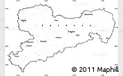 Blank Simple Map of Sachsen, cropped outside