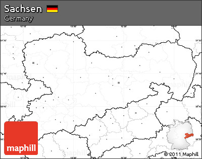 Blank Simple Map of Sachsen, no labels