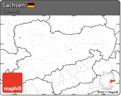 Blank Simple Map of Sachsen, no labels