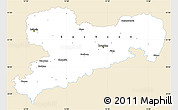 Classic Style Simple Map of Sachsen, single color outside