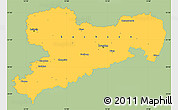 Savanna Style Simple Map of Sachsen, single color outside