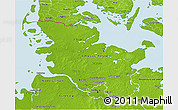 Physical 3D Map of Schleswig-Holstein