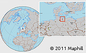 Gray Location Map of Lübeck