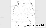 Blank Simple Map of Germany, cropped outside, no labels