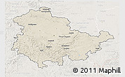 Shaded Relief 3D Map of Thüringen, lighten