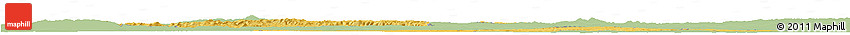 Savanna Style Horizon Map of Thüringen, single color outside