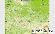 Physical Map of Thüringen