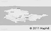 Gray Panoramic Map of Thüringen, single color outside