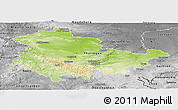 Physical Panoramic Map of Thüringen, desaturated