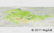 Physical Panoramic Map of Thüringen, lighten, semi-desaturated