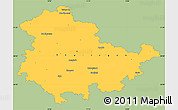 Savanna Style Simple Map of Thüringen, single color outside