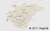 Shaded Relief 3D Map of Ashanti, cropped outside
