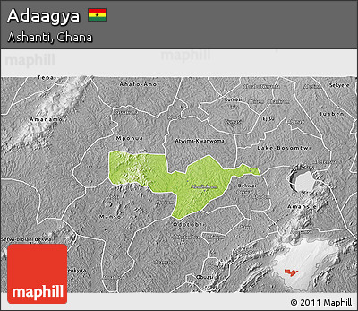 Physical 3D Map of Adaagya, desaturated